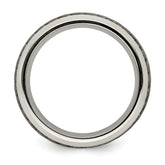 Edward Mirell Titanium Wedding Band with Polished Beveled Edge